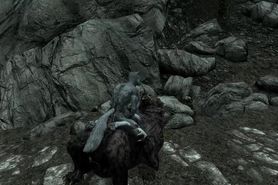 Bear Lover- Animated Furry Yiff Between a Bear and anthro Wolf in Skyrim