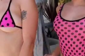 Perfect teen ass in swimsuit