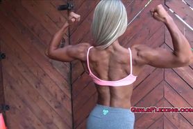fitness girl crazy muscles