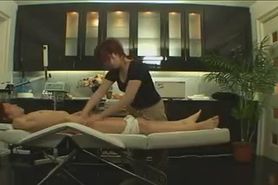 Japanese massage 02 - female masseuse with guy