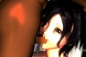 Brunette 3D hentai babe take dick - video 1