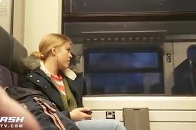 Cock Flash On Train And She Looked