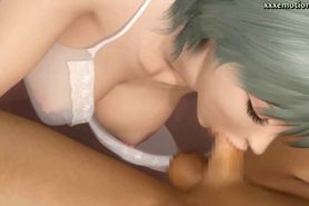 Charming hentai goddess sucking