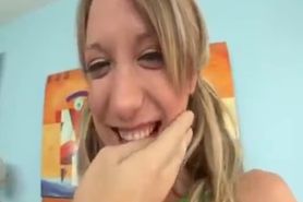Teen blonde in anal action