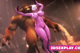 World of Warcraft 3D Draenei with Huge Round Titty Fucked