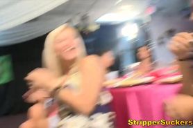 Digusting Behavioured Wives Flash Their Tits While Sucking Dick At Party