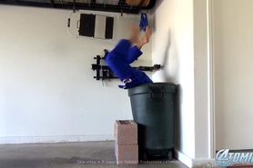 Martial Artist Tomiko Stuck In Trash Can Headfirst