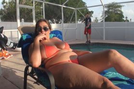 Sexy BBW Fucking by the pool
