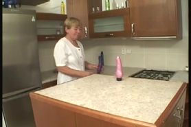 hairy granny fucked in the kitchen