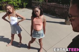 Latina Teen Threesome Big Cock Banging with Aria Skye