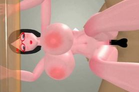 Big boobed anime doll drilled doggy - video 2