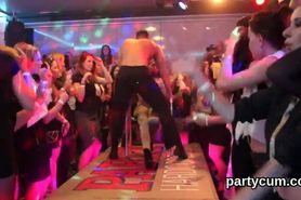 Flirty sweeties get totally wild and stripped at hardcore party