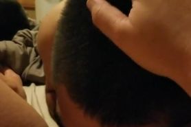 Cheating wife has pussy eaten by asian guy