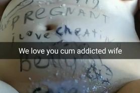 Guys love your cum-addicted wife with fertile pussy! [Cuckold. Snapchat]