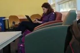 BBC Flash White Girl in Library