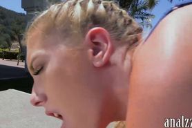 Braid hair girlfriend gets her anal pounded by big cock
