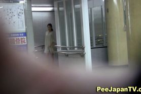 Japanese hos pee on urinal cam