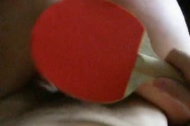 Fuck my ExBF rough style and spanking by ping-pong racket
