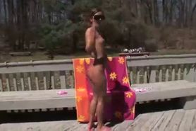 Molly Masturbating Outdoors