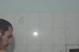 Hot Turkish teen taking a shower