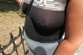 Sis In Law In Wife See Through Shirt With No Bra On