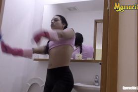 Operacion Limpieza - Petite Latina Maid Cleans The Kitchen And My Big Cock