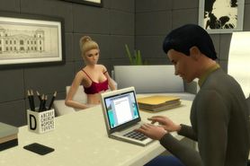 SIMS 4 - Stepdad needs relax at work