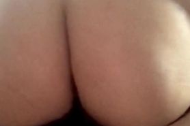 Big ass hotwife gets both holes ready to take monster dick