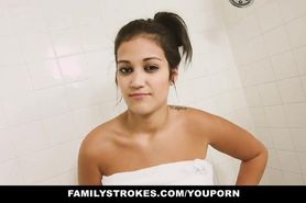 Familystrokes - Horny Brother Blackmails Stepsis