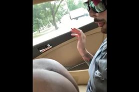 Hot Cock Riding In The Car.