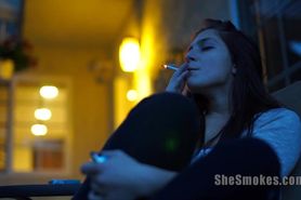 Sasha smoking