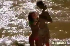 two sexy lebians in the river - video 5