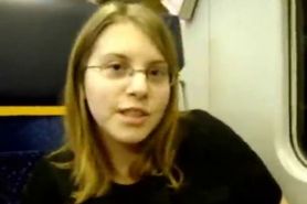 German Girl Masturbates In Train