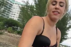 Pretty Blonde College Ex Gf Sucking Dick Outdoors