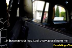 Kinky fem cabbie seduces male client to sex
