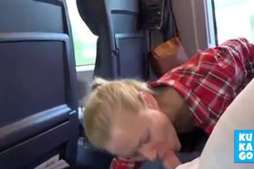 German Sucking Dick On The Train Ride