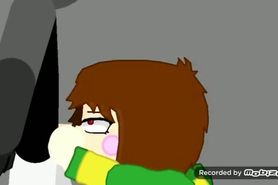 Chara gets knocked up by the guards. OG Creator unknown.