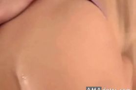 Gorgeous brunette with big tits has porn