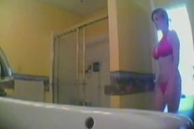 Very busty teen showing some pussy and ass on hidden cam