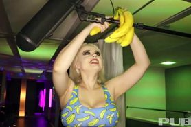 Puba - Nadia White stuffs her hungry holes with very ripe bananas!