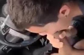 Boy with no money scrounges a ride and pays with a blowjob