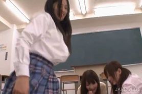 Asian teen showins butt upskirt
