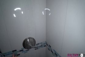 catching my real step-sister caught masturbating in the shower