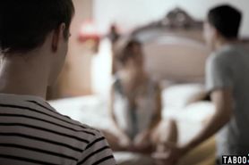Bros DP mature stepmom  to take out their frustrations