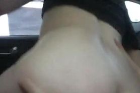 Little slut gets fucked in the car and cums over and over and over and over