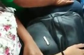 Teen Touch Bulge on Bus