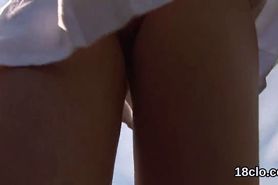 Sultry kitten is gaping tight slit in close up and getting off