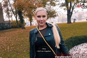 Deutsche Schlampe abschleppen und anmachen - german blonde teen slut public pick up gonzo casting