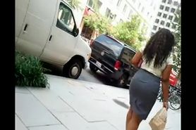 Big Booty walking on the streets