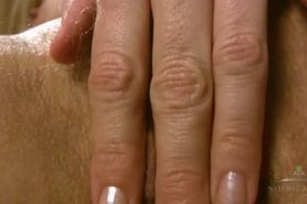 Aunt Judy's - Mature Trish fingers her hairy pussy to cum